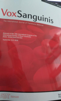 VOX SANGUINIS : VOLUME 112 NUMBER 3 APRIL 2017 THE INTERNATIONAL JOURNAL OF TRANSFUSION MEDICINE