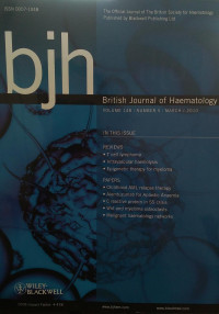 BJH : VOLUME 148 NUMBER 5 MARCH 1 2010 : BRITISH JOURNAL OF HAEMATOLOGY