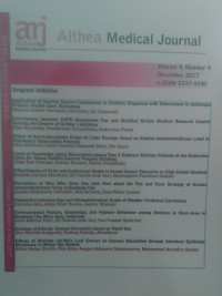 AMJ: ALTHEA MEDICAL JOURNAL VOLUME 4 NUMBER 4 DECEMBER 2017