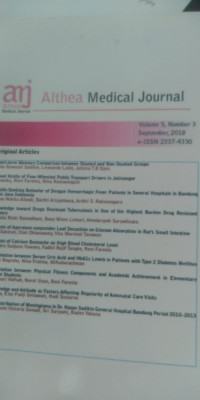 AMJ: ALTHEA MEDICAL JOURNAL VOLUME 5 NUMBER 3 SEPTEMBER 2018