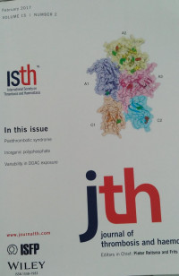 JTH: VOLUME 15 NUMBER 2 FEBRUARY 2017 JOURNAL OF THROMBOSIS AND HAEMOSTASIS