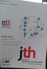 JTH: VOLUME 14 NUMBER 10 OCTOBER 2016 JOURNAL OF THROMBOSIS AND HAEMOSTASIS