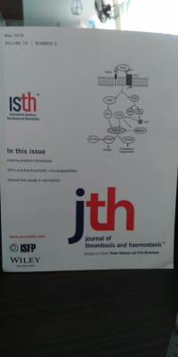 JTH: VOLUME 13 NUMBER 5 MAY 2015 JOURNAL OF THROMBOSIS AND HAEMOSTASIS