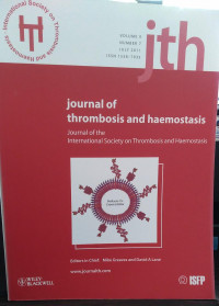 JTH: VOLUME 9 NUMBER 7 JULY 2011 JOURNAL OF THROMBOSIS AND HAEMOSTASIS