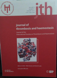 JTH: VOLUME 9 NUMBER 1 JANUARY 2011 JOURNAL OF THROMBOSIS AND HAEMOSTASIS