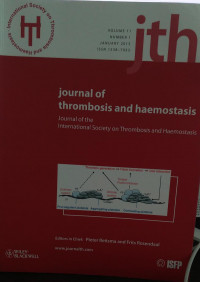 JTH: VOLUME 11 NUMBER 1 JANUARI 2013 JOURNAL OF THROMBOSIS AND HAEMOSTASIS