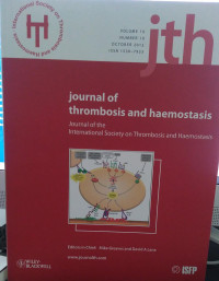 JTH: VOLUME 10 NUMBER 10 OCTOBER 2012 JOURNAL OF THROMBOSIS AND HAEMOSTASIS