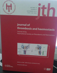 JTH: VOLUME 10 NUMBER 9 SEPTEMBER 2012 JOURNAL OF THROMBOSIS AND HAEMOSTASIS