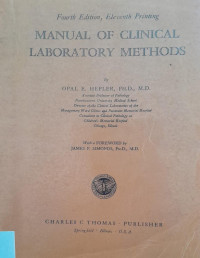 MANUAL OF CLINICAL LABORATORY METHODS : FOURTH EDITION