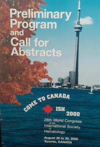 PRELIMINARY PROGRAM AND CALL FOR ABSTRACTS : COME TO CANADA ISH 2000