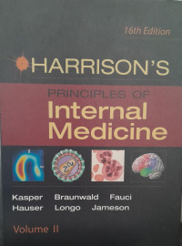 HARRISONS: VOLUME II PRINCIPLES OF INTERNAL MEDICINE 16th edition