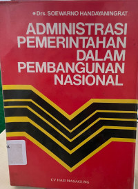 Administrasi Pemerintah Dalam Pembangunan Nasional