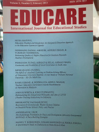 Educare : International Journal for Educational Studies Volume 5 Number 2 February 2013